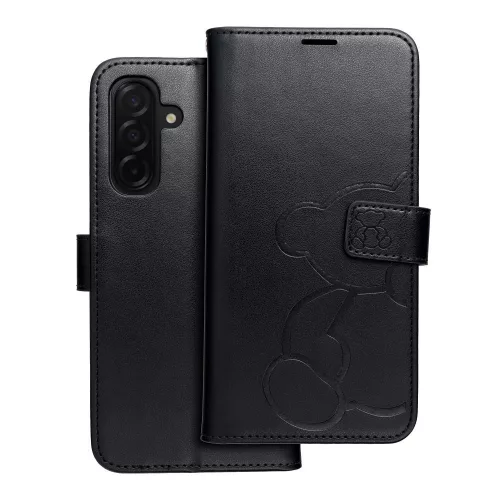 MEZZO Book case SAMSUNG GALAXY A26 5G teddy bear tok, fekete