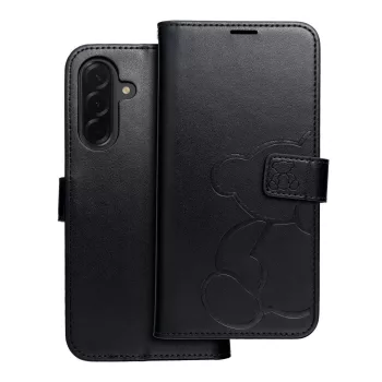 MEZZO Book case SAMSUNG GALAXY A36 5G teddy bear tok, fekete