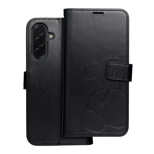 MEZZO Book case SAMSUNG GALAXY A36 5G teddy bear tok, fekete