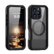 Waterproof case SHELLBOX GT MagSafe iPhone 16 Pro tok, fekete