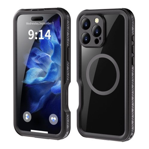 Waterproof case SHELLBOX GT MagSafe iPhone 16 Pro Max tok, fekete