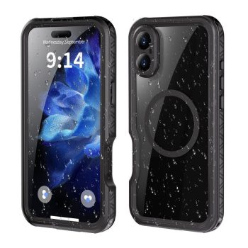   Waterproof case SHELLBOX GT MagSafe iPhone 16 Plus tok, fekete