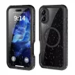 Waterproof case SHELLBOX GT MagSafe iPhone 16 Plus tok, fekete