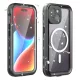 Waterproof case SHELLBOX DOT MagSafe IPHONE 15 tok, fekete