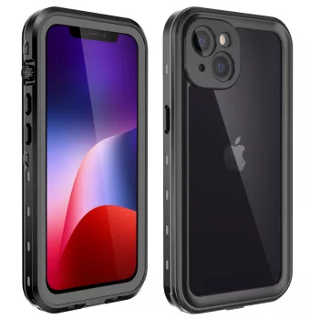 Waterproof case SHELLBOX DOT IPHONE 13 tok, fekete