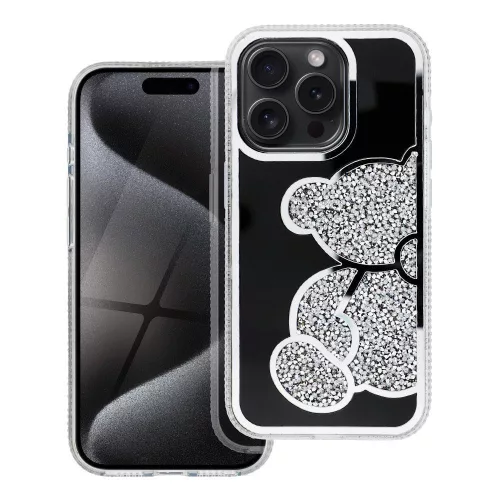 TEDDY BEAR Case iPhone 16e tok, ezüst