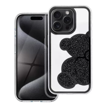 TEDDY BEAR Case iPhone 16e tok, fekete
