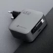 FORCELL F-ENERGY GaN III VT-R5 hálózati töltő, kihúzható kábel Type C and Type C charging port PD QC4.0 3A 45W , szürke