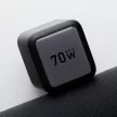 FORCELL F-ENERGY GaN III VT-R7 hálózati töltő kihúzható kábel Type C and 1x Type C, 1x USB A charging ports PD QC4.0 3A 70W , szürke