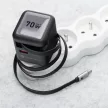 FORCELL F-ENERGY GaN III VT-R7 hálózati töltő kihúzható kábel Type C and 1x Type C, 1x USB A charging ports PD QC4.0 3A 70W , szürke