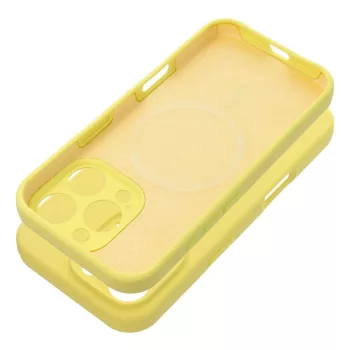 Case SILICONE 2mm IPHONE 15 MagSafe tok, sárga