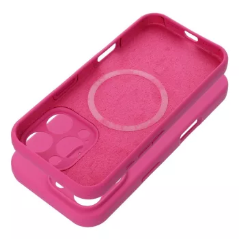 Case SILICONE 2mm IPHONE 15 MagSafe tok, rózsaszín