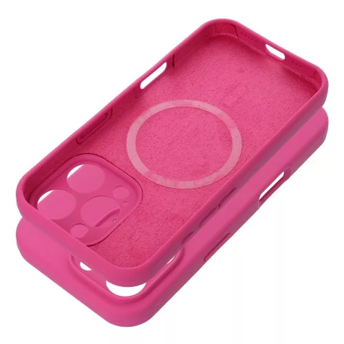 Case SILICONE 2mm IPHONE 15 MagSafe tok, rózsaszín
