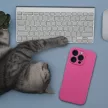 Case SILICONE 2mm IPHONE 15 MagSafe tok, rózsaszín