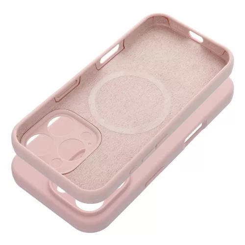 Silicone Case 2mm IPHONE 16 MagSafe sand tok, rózsaszín