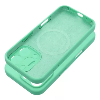 Case SILICONE 2mm IPHONE 16 Pro Max MagSafe tok, mentazöld
