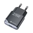 FORCELL F-ENERGY GaN III B125101-E Ultra Slim hálózati töltő 1 x Type C + USB A PD QC4.0 3A 25W, fekete