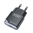 FORCELL F-ENERGY GaN III B130101-E Ultra Slim hálózati töltő 1 x Type C + USB A PD QC4.0 3A 30W, fekete