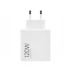XIAOMI original hálózati töltő USB A QC3.0 3A 120W MDY-14-EE + data kábel USB A to Type C 6A 1m, fehér bulk