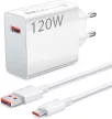 XIAOMI original hálózati töltő USB A QC3.0 3A 120W MDY-14-EE + data kábel USB A to Type C 6A 1m, fehér bulk