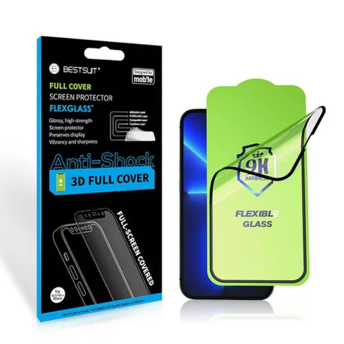 Bestsuit Flexible Hybrid Glass 5D Apple iPhone 17 Pro Max black edzett üvegfólia