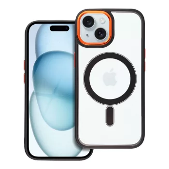   COLOR EDGE MAG COVER case MagSafe IPHONE 15 tok, fekete-arany