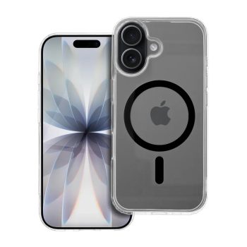   Drop Glue Colorful Ring Mag Cover MagSafe IPHONE 17 tok, fekete