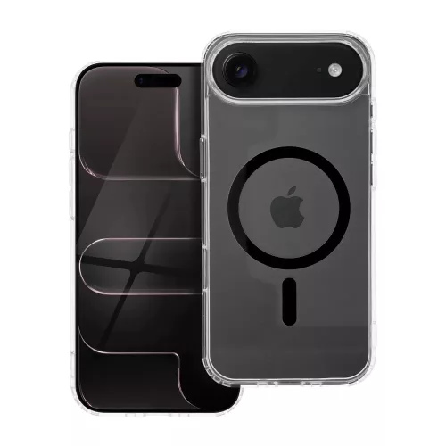 Drop Glue Colorful Ring Mag Cover MagSafe IPHONE 17 Air tok, fekete