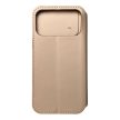 DUAL POCKET Book case IPHONE 17 Pro Max tok, arany