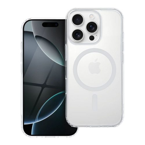 Drop Glue Colorful Ring Mag Cover MagSafe IPHONE 17 Pro tok, fehér