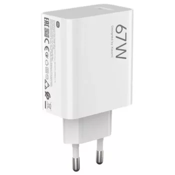   XIAOMI original hálózati töltő USB A QC3.0 3A 67W MDY-15-ET, fehér bulk