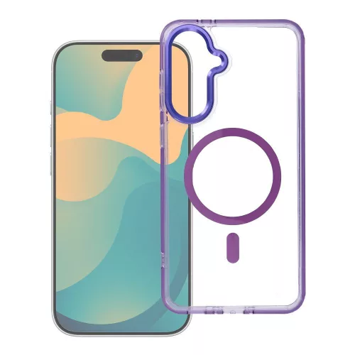 Case FRAME CLEAR HYBRID MAG COVER MagSafe SAMSUNG A37 tok, lila
