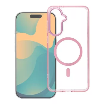   Case FRAME CLEAR HYBRID MAG COVER MagSafe SAMSUNG A37 tok, rózsaszín