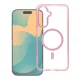 Case FRAME CLEAR HYBRID MAG COVER MagSafe SAMSUNG A37 tok, rózsaszín