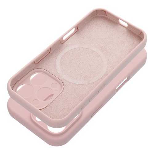 Silicone Case 2mm IPHONE 17 Pro MagSafe sand tok, rózsaszín
