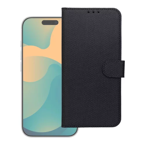 Anti-Theft 4Card RFID Book Case Samsung A57 tok, fekete