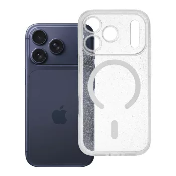   Mag Cover (Str / Camera Protection) MagSafe transparent glitter iPhone 18 Pro / 17 Pro tok, átlátszó