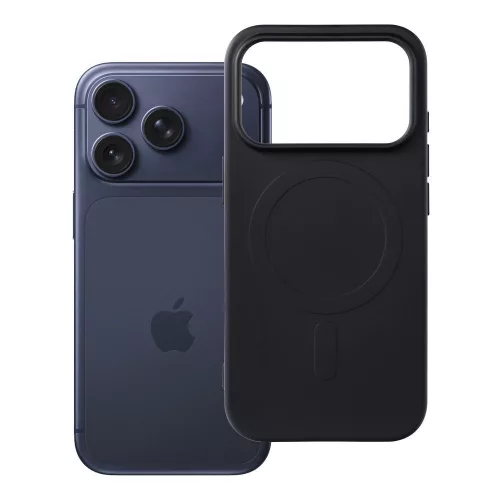 Silicone Mag Cover MagSafe (big hole) iPhone 17 Pro / 18 Pro tok, fekete