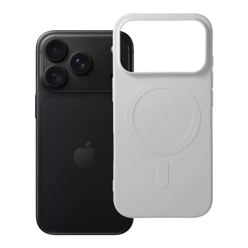 Silicone Mag Cover MagSafe (big hole) iPhone 18 Pro / 17 Pro tok, ezüst