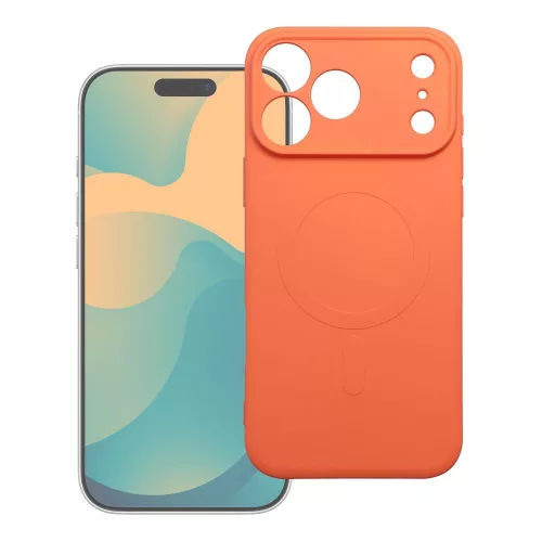Silicone Mag Cover MagSafe (camera protection) iPhone 17 Pro / 18 Pro tok, narancssárga