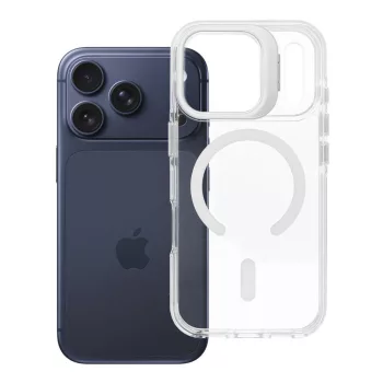   Lens Mag Cover MagSafe iPhone 17 Pro / 18 Pro tok, átlátszó-fehér