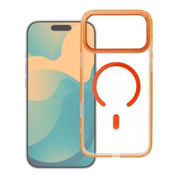   Frame Clear Hybrid Mag Cover MagSafe hermes iPhone 17 Pro Max / 18 Pro Max tok, narancssárga