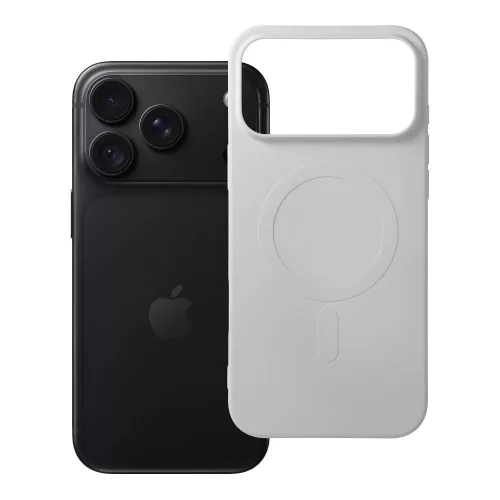 Silicone Mag Cover MagSafe (big hole) iPhone 18 Pro Max / 17 Pro Max tok, ezüst