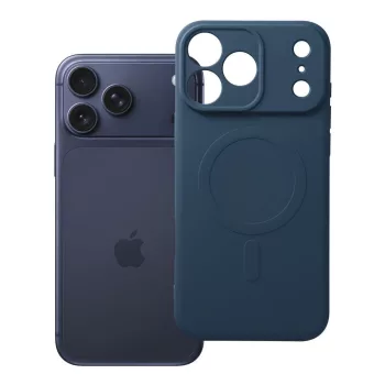   Silicone Mag Cover MagSafe (camera protection) iPhone 17 Pro Max / 18 Pro Max tok, sötétkék