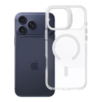   Lens Mag Cover MagSafe iPhone 17 Pro Max / 18 Pro Max tok, átlátszó-fehér