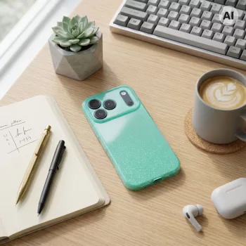 Clear 2 mm Blink iPhone 18 Pro / 17 Pro tok, menta