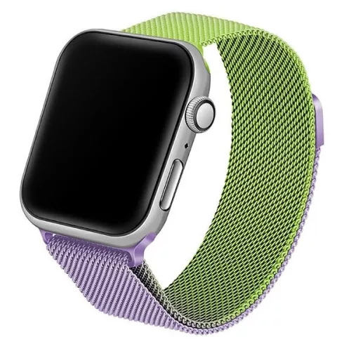 Beline Apple Watch acél óraszíj 42/44/45/45/49 mm, zöld, lila