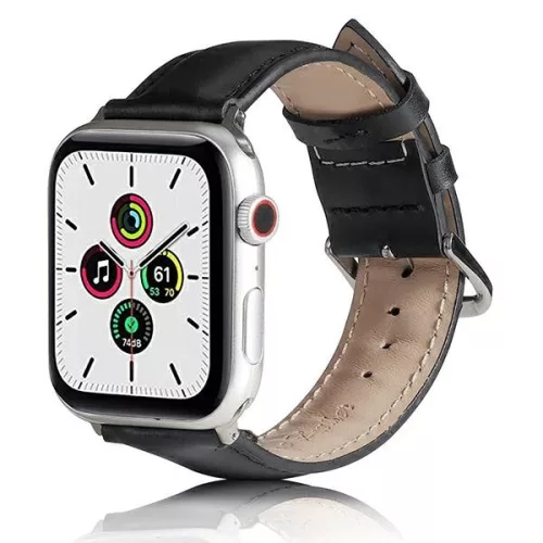 Beline óraszíj Apple Watch bőr 38/40/41mm, fekete