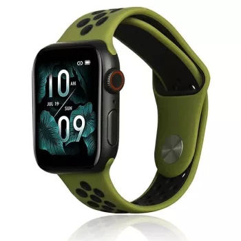   Beline Apple Watch Sport óraszíj Szilikon 42/44/45/49mm, zöld, fekete