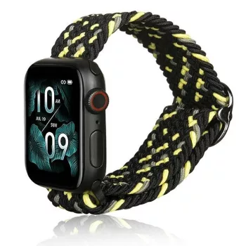   Beline Apple Watch Textile óraszíj 38/40/41mm, fekete, zöld